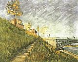 Seine Paintings - Berges de la Seine pr_s du pont de Clichy 1887 by Vincent van Gogh